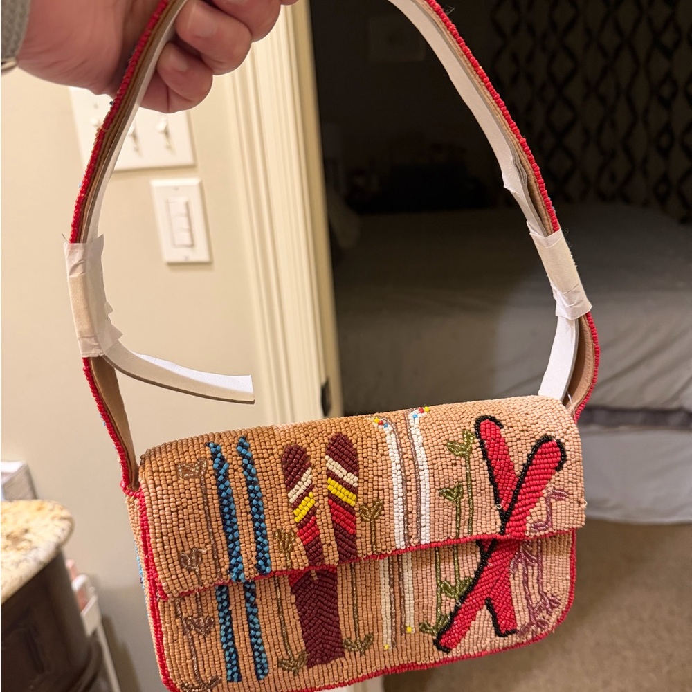 Anthropologie Ski Beaded Shoulder Bag - Multicolor